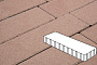 Плитка тротуарная Готика Profi, Плита, коричневый, частичный прокрас, б/ц, 500*125*100 мм