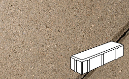 Плитка тротуарная Готика Profi, Брусок, желтый, частичный прокрас, с/ц, 180*60*80 мм