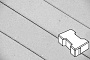 Плитка тротуарная Готика Profi, Катушка, светло-серый, частичный прокрас, с/ц, 200*165*80 мм