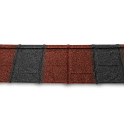 Композитная черепица рядовая Metrotile IShingle Red black