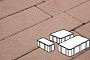 Плитка тротуарная Готика Profi, Новый Город, коричневый, частичный прокрас, б/ц, толщина 80 мм, комплект 3 шт