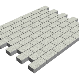Плитка тротуарная SteinRus Прямоугольник Б.6.П.6 Native белый, 200*100*60 мм