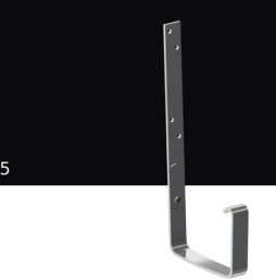 Кронштейн желоба длинный KROP PVC Квадрат для системы D 135/80*80 мм, RAL 9005