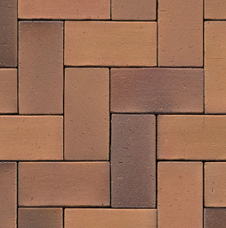 Тротуарная клинкерная брусчатка Muhr №08S Lachsrot spezial, 200*65*52 мм
