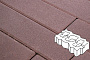 Плитка тротуарная Готика Profi, Газонная решетка, темно-коричневый, частичный прокрас, с/ц, 450*225*80 мм