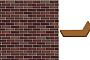 Клинкерная облицовочная угловая плитка King Klinker Dream House для НФС, 35 Crimson tide, 240*71*115*14 мм