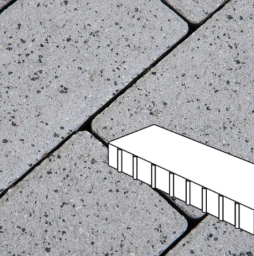 Плитка тротуарная Готика, Granite FERRO, Плита Б.3.П.10, Белла Уайт, 500*125*100 мм