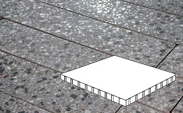 Плитка тротуарная Готика, City Granite FINO, Плита, Галенит, 1000*1000*100 мм
