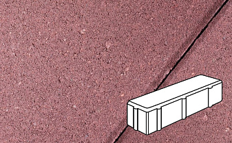 Плитка тротуарная Готика Profi, Брусок, красный, частичный прокрас, с/ц, 180*60*80 мм