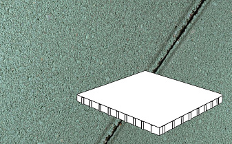 Плитка тротуарная Готика Profi, Плита, зеленый, частичный прокрас, б/ц, 1000*1000*100 мм