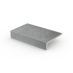 Клинкерная ступень прямой угол Stroeher Zoe 970 grey 294х175х52х10 мм