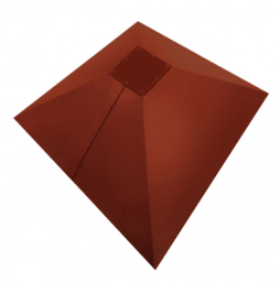 Колпак на столб Под фонарь Grand Line, 0,5 Satin, RAL 8004, 390*390 мм
