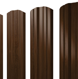 Штакетник Twin фигурный Print Elite Choco Wood