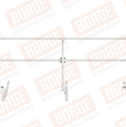 Кровельное ограждение Borge для черепичной кровли оцинкованное RAL 9003, 300*90 см