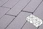 Плитка тротуарная Готика Profi, Газонная решетка, белый, частичный прокрас, б/ц, 450*225*80 мм