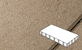 Плитка тротуарная Готика Profi, Плита, желтый, частичный прокрас, с/ц, 600*400*80 мм