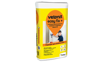 Цементный плиточный клей vetonit easy fix+ 25 кг
