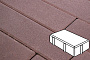Плитка тротуарная Готика Profi, Брусчатка, темно- коричневый, частичный прокрас, с/ц, 200*100*100 мм