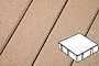 Плитка тротуарная Готика Profi, Квадрат, палевый, частичный прокрас, б/ц, 200*200*80 мм
