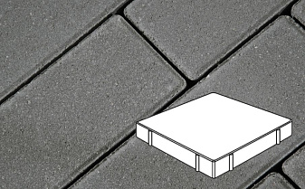 Плитка тротуарная Готика Profi, Квадрат, серый, полный прокрас, с/ц, 600*600*80 мм