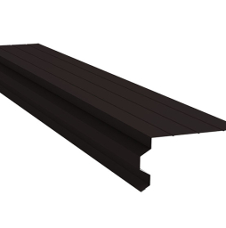 Планка торцевая фигурная 90*110 мм Grand Line PurPro Matt RAL 9005, 2 м