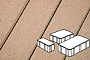 Плитка тротуарная Готика Profi, Новый Город, палевый, частичный прокрас, б/ц, толщина 60 мм, комплект 3 шт