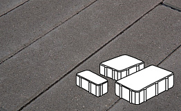 Плитка тротуарная Готика Profi, Новый Город, темно-серый, частичный прокрас, с/ц, толщина 60 мм, комплект 3 шт