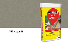 Цветной кладочный раствор weber.vetonit МЛ 5, серый, №155 зимний, 25 кг