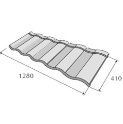 Композитная черепица рядовая Metrotile Roman Grey