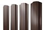 Штакетник Прямоугольный фигурный 0,45 Drap TwinColor RAL 8017 шоколад
