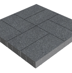 Плитка тротуарная SteinRus Грас Б.4.П.8, Antico, графит, 400*200*80 мм