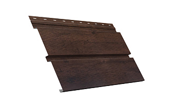 Софит металлический Grand Line Квадро брус с полной перфорацией, сталь 0,45 мм Print Premium, Antique Wood