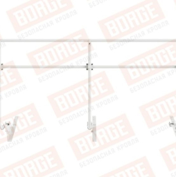 Кровельное ограждение Borge для черепичной кровли оцинкованное RAL 9003, 300*120 см