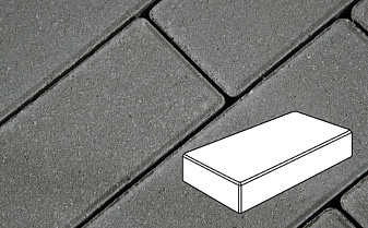 Плитка тротуарная Готика Profi, Картано, серый, полный прокрас, с/ц, 300*150*60 мм