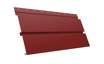 Софит металлический Grand Line Квадро брус без перфорации, сталь 0,5 мм Satin, RAL 3011 коричнево-красный
