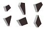 Плитка тротуарная Оригами Б.4.Фсм.8 Стандарт гладкий коричневый