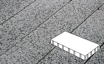 Плитка тротуарная Готика, Granite FINO, Плита без фаски, Белла Уайт, 600*200*100 мм