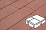 Плитка тротуарная Готика Profi, Старый Город, красный, частичный прокрас, б/ц, толщина 80 мм, комплект 3 шт