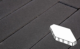 Плитка тротуарная Готика Profi, Зарядье без фаски, черный, частичный прокрас, с/ц, 600*400*100 мм