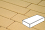 Плитка тротуарная Готика Profi, Картано, желтый, частичный прокрас, б/ц, 300*150*60 мм