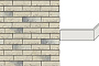 Угловой декоративный кирпич для навесных вентилируемых фасадов левый White Hills Лондон брик цвет F300-15