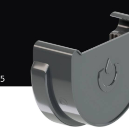 Заглушка желоба левая KROP PVC для системы D 130/90 мм, RAL 9005