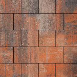 Плитка тротуарная SteinRus, Valencia Б.3.К.8, гладкая, ColorMix Рей, 300*300*80 мм