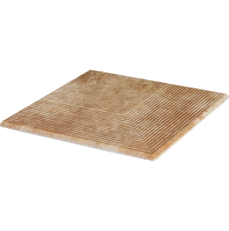 Клинкерная угловая ступень с насечками Paradyz Ilario, Ochra, 300*300*11 мм