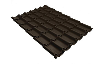 Металлочерепица Grand Line Classic Rooftop Mate RR 32 темно-коричневый