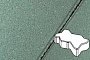 Плитка тротуарная Готика Profi, Зигзаг/Волна/Уни, зеленый, частичный прокрас, б/ц, 225*112,5*100 мм