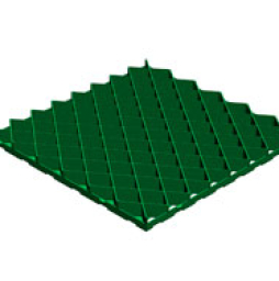 Решетка газонная Gidrolica Eco Pro РГ-60.60.4 кл. С250 пластиковая зеленая, 600*600*40 мм