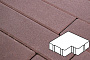 Плитка тротуарная Готика Profi, Калипсо, темно-коричневый, частичный прокрас, с/ц, 200*200*60 мм