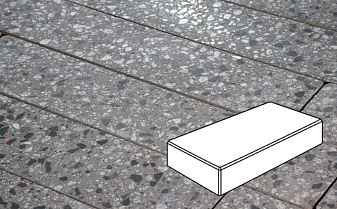 Плитка тротуарная Готика, Granite FINO, Картано, Галенит, 300*150*100 мм