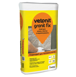 Плиточный цементный клей vetonit granit fix 25 кг